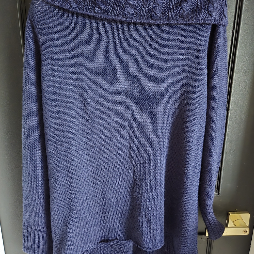 SOLD! VENUS Deep Blue Cowl Neck Sweater